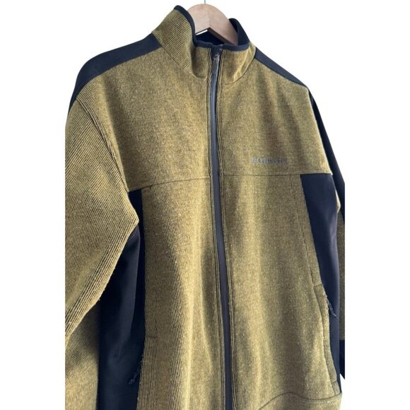 Columbia Men's Sz L Grade Max Softshell Jacket Bronze Green Omni Heat Wool Blend - Picture 3 of 14